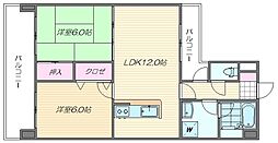 YGM新橋21 2LDKの間取図画像
