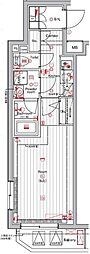 THEHOUSE赤坂檜町 1Kの間取図画像