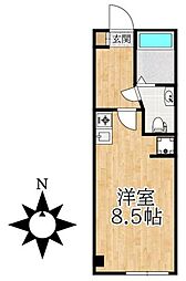 三家第一ビル ワンルームの間取図画像