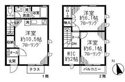 リヴェール 2LDKの間取り