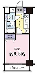 パークサイド九段 4階1Kの間取り