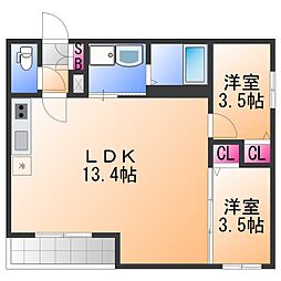 間取図画像 2LDK