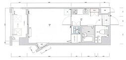 ピュアドームアリオス博多 1Kの間取図画像