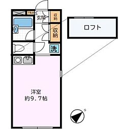 弥栄レジデンス本町第2 ワンルームの間取図画像