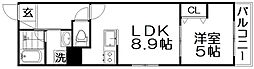 EIJU牧野駅前A 1LDKの間取図画像