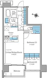 ブランシエスタ王子 2LDKの間取図画像