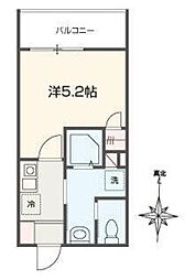 ＭＥＬＤＩＡ新秋津 3階1Kの間取り