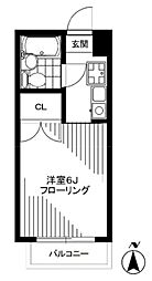 ルミネ月村 1Kの間取図画像