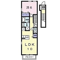 エターナル 1LDKの間取図画像