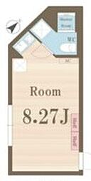 SEELE新小岩 2階ワンルームの間取り