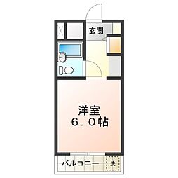 インペリアル関西エアポートA棟 1Kの間取図画像