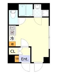 ブローテ三ノ輪 ワンルームの間取図画像