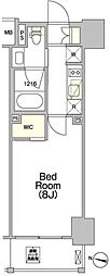 ジオエント赤羽 6階1Kの間取り