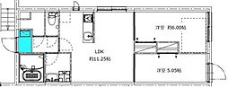 モンテパラッツォ大森山王 2LDKの間取図画像