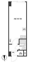 日興パレス高田馬場 ワンルームの間取図画像