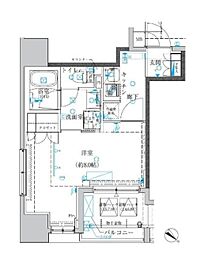 東京メトロ日比谷線 茅場町駅 徒歩6分の賃貸マンション 3階1Kの間取り