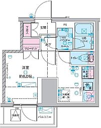 ジェノヴィア桜上水2 ワンルームの間取図画像
