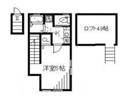 サンフラワーガーデンKT 1Kの間取図画像