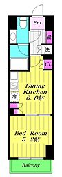 アルシオン生田サンクロールヒルズ 1DKの間取図画像