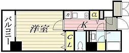 メドン・ド・ヴィレ日本橋茅場町 1Kの間取図画像