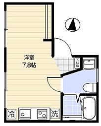 レオリオ 2階ワンルームの間取り