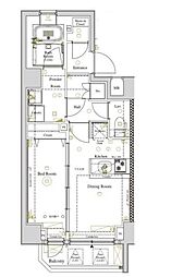 AXAS練馬北町 2階1DKの間取り