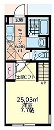 イディアス橋本壱番館 1Kの間取図画像