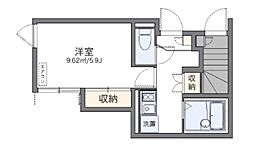 レオネクストタフィーサーフ 1Kの間取図画像