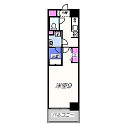 Future宿院 4階1Kの間取り