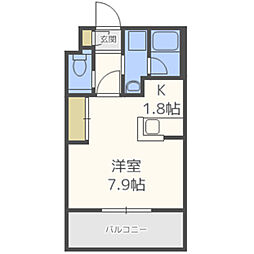 ソレイユ曙 ワンルームの間取図画像