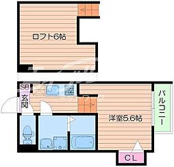 Osaka Metro谷町線 千林大宮駅 徒歩12分の賃貸アパート 1階1Kの間取り