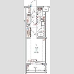 クレヴィスタ北赤羽 4階1Kの間取り