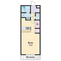 JR阪和線 紀伊中ノ島駅 徒歩9分の賃貸アパート 1階ワンルームの間取り