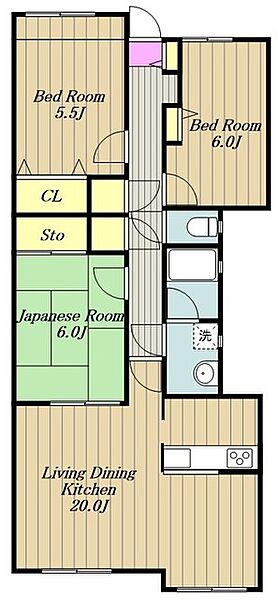 読売ランド第一マンションズ 105｜神奈川県川崎市麻生区細山６丁目(賃貸マンション3LDK・1階・83.94㎡)の写真 その2