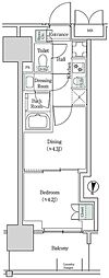 ブルックサイドレジデンス木場 2Kの間取図画像