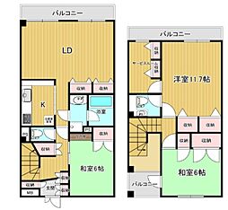 リファレンス朝霞 5階3SLDKの間取り