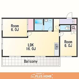 ハイムフューチャー 2LDKの間取図画像