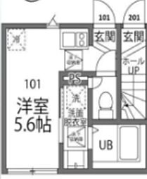 TERASU足立 ワンルームの間取図画像