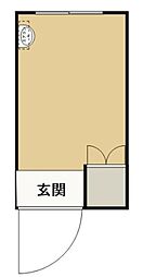 ルミネス 4階ワンルームの間取り