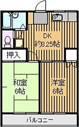 リーフ米倉II 1階2DKの間取り