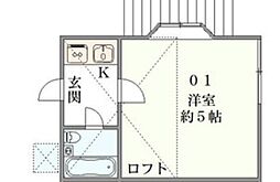 東京メトロ丸ノ内線 新高円寺駅 徒歩3分の賃貸アパート 2階1Kの間取り