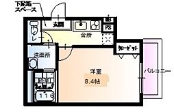 フジパレス仁川2番館 1Kの間取図画像
