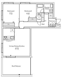S.E.S. 2LDKの間取図画像