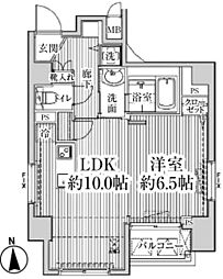 HF東中野レジデンス 1LDKの間取図画像