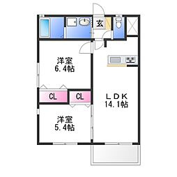 間取図画像 2LDK