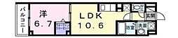CREVANCE亀戸 3階1LDKの間取り