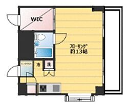 本町ハイツ ワンルームの間取図画像