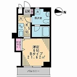 ボナール蓮沼 1Kの間取図画像