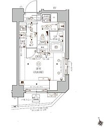ベルシード北千住スール 10階1Kの間取り