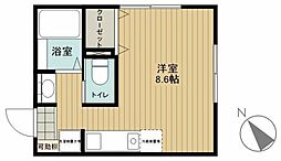 ラーク町田II ワンルームの間取図画像